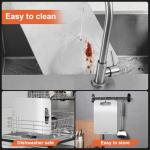 Titanium Cutting Boards For Kitchen, Double-Sided Food-Grade Kitchen Stainless Cutting Board, Non-Toxic & Non-Slip, Dishwasher Safe, Ideal For Indoor, Outdoor, Camping & Bbq Parties, M 13.4“ * 9”