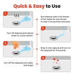 Bastion Garbage Disposal Cleaner and Deodorizer Drops- [[50-Count]] Orange Zest Scented Kitchen Sink Freshener Pods & Drain Odor Eliminator Disposer Care Balls