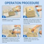 Fygrip Vacuum Storage Bags with Hand Pump, Plastic Packaging Bags, 80% Space Saver Vacuum Seal Bags for Clothing, Travel Lugggage, Blankets, Comforters, 20 Combo