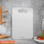 Titanium Cutting Boards For Kitchen, Double-Sided Food-Grade Kitchen Stainless Cutting Board, Non-Toxic & Non-Slip, Dishwasher Safe, Ideal For Indoor, Outdoor, Camping & Bbq Parties, M 13.4“ * 9”