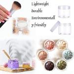 20 PCS 2oz Plastic Empty Jars with Lids(White),Wide-Mouth Refillable Storage Containers for Cosmetics,Empty Storage Container for Candy,Beads,Slime Making,Crafts,Creams,Gifts