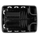 Dish Drying Rack with Drainboard Set, All-in-1 Kitchen Dishrack with Inclined Base for Quick Water Drainage, Black Plastic Dish Drainer
