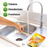 Bastion Garbage Disposal Cleaner and Deodorizer Drops- [[50-Count]] Orange Zest Scented Kitchen Sink Freshener Pods & Drain Odor Eliminator Disposer Care Balls
