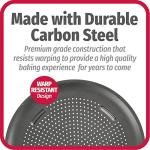 GoodCook AirPerfect Nonstick 16” Pizza Pan - Set of 2 - Pizza Trays for Oven, Perforated Round Pizza Pan, Carbon Steel Baking Pan, Homemade, Frozen & Leftover Slices