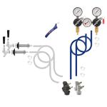 Homebrew Two Tap Door Mount Kegerator Conversion Kit with Dual Body Regulator