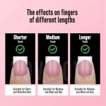 NOVO OVO Short Sharp Square White French Tip Nail Tips Press on BERRY PINK, Need Builder Gel Top Coat Nail Glue,Soft Gel Fake Nail Extension, Full Cover False Nails for Salon DIY x15 Sizes 240 pcs