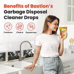 Bastion Garbage Disposal Cleaner and Deodorizer Drops- [[50-Count]] Orange Zest Scented Kitchen Sink Freshener Pods & Drain Odor Eliminator Disposer Care Balls