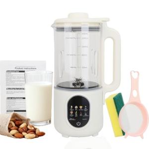 50oz Nut Milk Maker,10 in 1 Nut Milk Maker Machine with 20 Blades，Plant-Based Milk Maker for Soy，Juice, Fruit, Oat, Almond & Temp Hold, Delay Start, Boil & Auto Clean