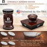 The Original Patented Knife Sharpener Kit, 4 Replaceable Ceramic Grinding Discs,Rolling Knife Sharpener 15& 20& 12& 25 Inclination Angles, Mother's Day, Father's Day,Birthday Give to You Love Most