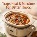 MAGNIFIQUE 6 Quart Programmable Casserole Slow Cooker, 8-in-1 Multi Cooker with Removable Non-Toxic Stoneware Crock, Claypot Slow Cooker, Rice-cooking, Nonstick, Oven Safe Pot to 450°F, Oatmeal