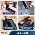 Yocada Manual Carpet Sweeper Cleaner Household Sweeper with Extra Brush Lightweight Hand Push Non-Electric for Home Office Low&Undercoat Carpets Rugs Pet Hair Dust Scraps Paper Small Rubbish Cleaning