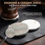 The Original Patented Knife Sharpener Kit, 4 Replaceable Ceramic Grinding Discs,Rolling Knife Sharpener 15& 20& 12& 25 Inclination Angles, Mother's Day, Father's Day,Birthday Give to You Love Most