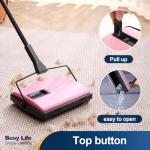 Yocada Manual Carpet Sweeper Cleaner Household Sweeper with Extra Brush Lightweight Hand Push Non-Electric for Home Office Low&Undercoat Carpets Rugs Pet Hair Dust Scraps Paper Small Rubbish Cleaning