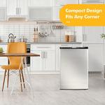 COSTWAY Compact Single Door Upright Freezer - Mini Size with Stainless Steel Door - 3.0 CU FT Capacity - Adjustable
