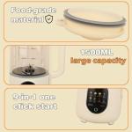 50oz Nut Milk Maker,10 in 1 Nut Milk Maker Machine with 20 Blades，Plant-Based Milk Maker for Soy，Juice, Fruit, Oat, Almond & Temp Hold, Delay Start, Boil & Auto Clean