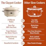 MAGNIFIQUE 6 Quart Programmable Casserole Slow Cooker, 8-in-1 Multi Cooker with Removable Non-Toxic Stoneware Crock, Claypot Slow Cooker, Rice-cooking, Nonstick, Oven Safe Pot to 450°F, Oatmeal