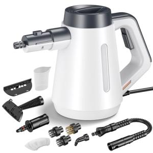 Handheld Steam Cleaner, 15s Fast Heating Pressurized Steam Cleaner for Home with 10 psc Accessories, Portable Steamer for Cleaning with Safety Lock for Home Kitchen Cleaning, Appliance Surfaces