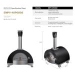 Empava Professional Wood Fired Pizza Oven Outdoor with Thermometer & Accessories, Artisan Cooking Grill for Backyard, Patio, Camping