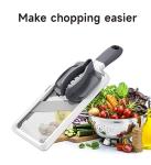 ZKIRON Safety Hand Guard for Mandoline Slicers – Ergonomic, Non-Slip Grip, Durable for Smooth and Safe Slicing of Fruits & Vegetables (Gray)