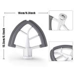 Flex Edge Beater for KitchenAid,Mixer Attachement Compatible With KitchenAid,Mixer Accessory,Fits Tilt-Head Stand Mixer Bowls For 4.5-5 Quart Bowls,Beater With Silicone Edges,Grey
