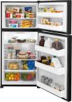 Frigidaire FFHT1835VB 30" Top Freezer Refrigerator with 18 cu. ft. Total Capacity 2 Full Width Glass SpaceWise Refrigerator Shelves 1 Full Width Wire Freezer Shelf and Reversible Door in Black