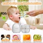 Baby Food Processor, MYAYLYGO Baby Food Maker Gift for Baby Food, Meat, Vegetable, Fruit, Baby Food Blender for Newborn Shower Gifts for Homemade Food&Purees, Medium, White, MGBFM-003WT