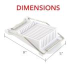 HIC Kitchen Luncheon Meat Slicer, Stainless Steel Wires, Cuts 9 Slices