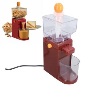 Peanut Butter Maker Nut Grinder,Small Cooking Machine, Home Electric Grain Grinder Anti Slip Sesame Sauce Mill Nut Butter Machine for Groundnut Almonds Cashews Hazelnuts(US Plug)
