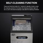 Winado Commercial Ice Maker 110LBS/24H, Stainless Steel Freestanding Ice Maker Machine w/ 24LBS Storage Bin, Auto Clean Under Counter ice Machine for Home, Restaurant, Bar, Hotel, Store