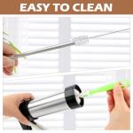 Churro Maker Machine - Stainless Steel Churro Maker Professional Churrera with 8 Stainless Steel Decorating Tips ＆ 8 Discs, Piping Bag, Churro Filler Hollow Churro(Black+silver)