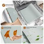 ROEDEER Silicone Warming Mat for Food Extra Large(15.6”x35”),Detachable Structure Food Warming Mats for Countertop,Warming Tray of 6 Temp-Settings & 6H Timer,with Heat Insulation Pad,XL-Gray