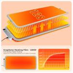 ROEDEER Silicone Warming Mat for Food Extra Large(15.6”x35”),Detachable Structure Food Warming Mats for Countertop,Warming Tray of 6 Temp-Settings & 6H Timer,with Heat Insulation Pad,XL-Gray