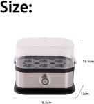 Smart Egg Cooker with Auto Shut, Rapid Egg Cooker Electric 6 Eggs Capacity, Hard, Medium, Soft Boiled Egg Poacher, egg steamer, Multi-function, Knob Controled Auto Shut-Off Function