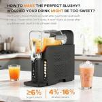 Garvee Slushie Machine for Home No Ice Needed, Frozen Drink Maker with LED Display & 6 Pre-Set Programs, Self-Cleaning Function 88 oz Large Capacity for Frozen Margaritas,Frappés,Ice Cream,