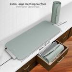 ROEDEER Silicone Warming Mat for Food Extra Large(15.6”x35”),Detachable Structure Food Warming Mats for Countertop,Warming Tray of 6 Temp-Settings & 6H Timer,with Heat Insulation Pad,XL-Gray