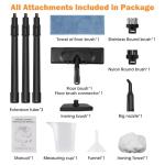 Powerful Steam Cleaner for Home, Chemical-Free Multipurpose Steam Cleaner, 3-Steam Volumes Comfy Handle, Portable Deep Cleaning Lightweight Steamer for Car Detailing Carpet Upholstery Tile Grout