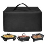 Electric Skillet Cover Electric Frying Pan Cover Heavy Duty Waterproof Heat-Resistant Nylon Covers Case for bella Make Take Oven Grill/for Crux Electric Skillet (Black)
