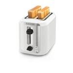 BLACK+DECKER 2-Slice Toaster, Extra-Wide Slots, 7 Shade Settings, Bagel & Frozen Functions, Removable Crumb Tray, Baked Stone Off-White
