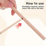 TIESOME 3 Pack Crepe Tool, 11.53" Pancake Turner + 2 Pcs Crepe Stick T-Shaped Spreader Sticks, Wooden Crepes Spatula Set for Any Size Pan Maker, Durable Lightweight