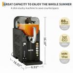Garvee Slushie Machine for Home No Ice Needed, Frozen Drink Maker with LED Display & 6 Pre-Set Programs, Self-Cleaning Function 88 oz Large Capacity for Frozen Margaritas,Frappés,Ice Cream,