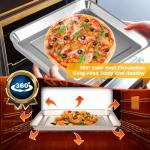 GCQ 11.77" × 11.77" Toaster Oven Baking Pan for Breville Smart Oven BOV800XL, Smart Oven Plus BOV810BSS, Smart Oven Pro BOV845BSS, Smart Oven Air BOV900BSS for Ninja SP100 SP101 SP201 Air Fry Oven