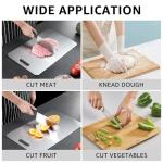 3 Pcs Stainless Steel Cutting Board for Kitchen, 13"x9.1", 12"x7.6", 9.3"x6" Stainless Steel Cutting Board for Kitchen 304 Steel Chopping Metal Cutting Board Set for Kitchen Meat Fruit Vegetable