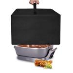 Electric Skillet Cover Electric Frying Pan Cover Heavy Duty Waterproof Heat-Resistant Nylon Covers Case for bella Make Take Oven Grill/for Crux Electric Skillet (Black)