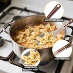 MANJIA Silicone Spatulas Set, Nonstick Silicone Spoon & Turner Spatula Set, Serving Spoon kitchen Spatula for Cooking Fish, Eggs,Flipper, Cooking Utensils Set 2pcs (khaki-slotted spoon & spatula)