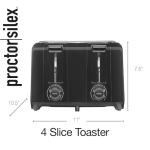 Proctor Silex 4 Slice Bagel Toaster - Black