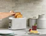 BLACK+DECKER 2-Slice Toaster, Extra-Wide Slots, 7 Shade Settings, Bagel & Frozen Functions, Removable Crumb Tray, Baked Stone Off-White