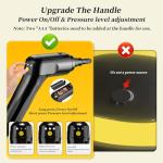 Steam Cleaner,15s Heat-Up,1.6L Tank,3-Level Adjustable Handle,2500W Steamer for Cleaning,Portable Steamer for Cleaning with 16PCS Accessories,Steam Cleaner for Home,Grout,Tile,Couch,Car,Dirt,Grease