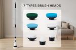 Avonley 7-in-1 Electric Spin Scrubber, 25W Powerful Cordless Cleaning Brush with Adjustable Handle & 7 Replaceable Heads for Bathroom, Floor, Tile, Kitchen & Car
