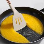 MANJIA Silicone Spatulas Set, Nonstick Silicone Spoon & Turner Spatula Set, Serving Spoon kitchen Spatula for Cooking Fish, Eggs,Flipper, Cooking Utensils Set 2pcs (khaki-slotted spoon & spatula)