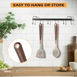 MANJIA Silicone Spatulas Set, Nonstick Silicone Spoon & Turner Spatula Set, Serving Spoon kitchen Spatula for Cooking Fish, Eggs,Flipper, Cooking Utensils Set 2pcs (khaki-slotted spoon & spatula)